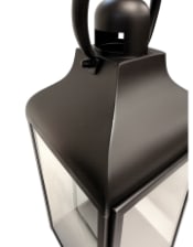 Medium Square Matt Black Steel and Glass Lantern