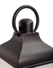 Extra Large Square Matt Black Steel & Glass Lantern