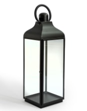 Extra Large Square Matt Black Steel & Glass Lantern