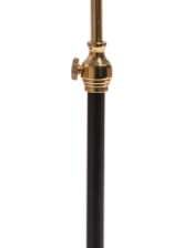 Brass Magnifying Glass on Black Stand w/ Candle Holder 