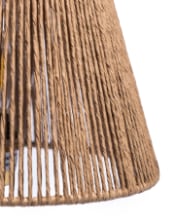 Pale Green Table Lamp w/ Natural Ribbed Rope Shade (to be bought in qtys of 2)