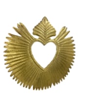 Gold "Heart Rays" Wall Mirror