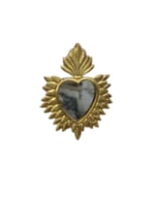 Hand Crafted Gold Metal Sacred Heart Hanging Mirror (to be bought in qtys of 6)