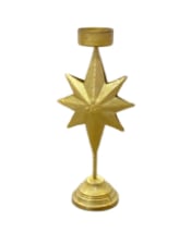 Gold Metal "North Star" Candle Holder (to be bought in qtys of 2)