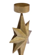 Gold Metal "North Star" Candle Holder (to be bought in qtys of 2)