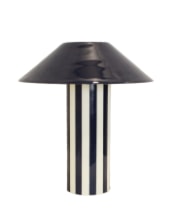 Navy Blue/White Stripe Rechargeable Table Lamp
