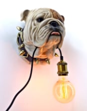 Bulldog Head Wall Light