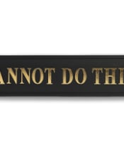Black & Gold "We Cannot Do This Sober" Wall Sign