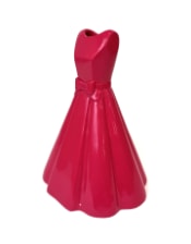 Dark Pink Retro Dress Stem Vase