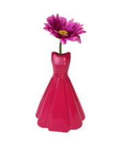 Dark Pink Retro Dress Stem Vase