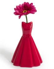 Dark Pink Retro Dress Stem Vase