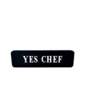 Black & Silver "Yes Chef" Wall Sign