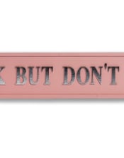 Pink & Silver "Look But Don't Touch" Wall Sign