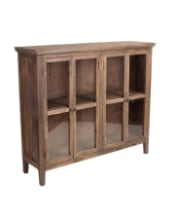 Rustic Wooden "Arundel" Sideboard Cabinet w/ Glass Doors
