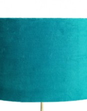 "Ocean" Velvet 40cm Cylinder Shade w/ Gold Inner Lining