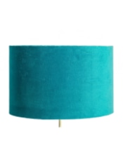 "Ocean" Velvet 40cm Cylinder Shade w/ Gold Inner Lining