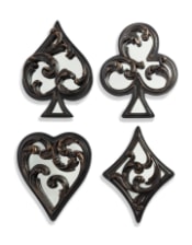 Antique Black "Heart" Mirrored Wall Ornament
