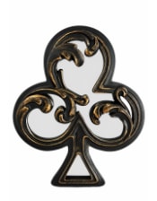 Antique Black "Club" Mirrored Wall Ornament