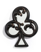 Antique Black "Club" Mirrored Wall Ornament