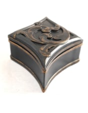 Antique Black "Diamond" Storage / Trinket Box
