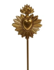 Gold "Sacred Heart" Magnetic Card / Photo Holder on Stand