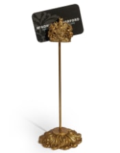 Gold "Coat of Arms" Magnetic Card / Photo Holder on Stand