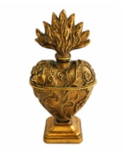 Large Gold Embossed "Sacred Heart" Trinket Box