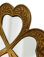Antiqued Mirrored "4 Leaf Clover" Wall Decor