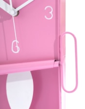 Pink Metal Sardine Tin Pendulum Wall Clock