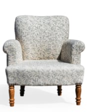 Blue "Willow Boughs" William Morris Patterned Occasional Armchair