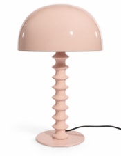 Pale Pink Large Ribbed Table Lamp
