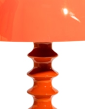 Orange Large Ribbed Table Lamp
