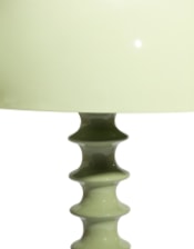 Pale Sage Green Large Ribbed Table Lamp