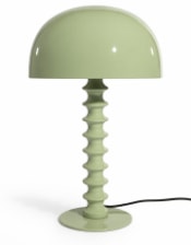 Pale Sage Green Large Ribbed Table Lamp