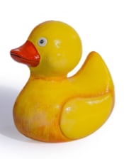 Large Cast Iron Yellow Duck Door Stop