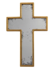 Gold Antiqued "Cross" Wall Mirror