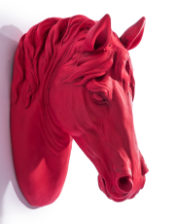 Magenta "Pink Pony" Large Horse Wall Head