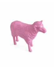 Medium Bright Pink Sheep Figure