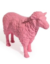 Medium Bright Pink Sheep Figure