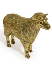 Large Gold Sheep Figure