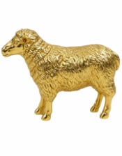 Large Gold Sheep Figure