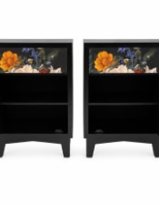 A Pair of Boho Floral Bedside Tables
