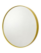 Round 60cm Mustard Yellow Framed Wall Mirror