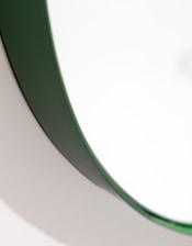 Round 60cm Olive Green Framed Wall Mirror
