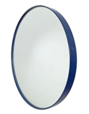Round 60cm Navy Blue Framed Wall Mirror