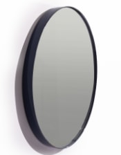 Round 60cm Navy Blue Framed Wall Mirror