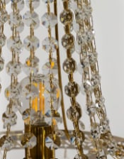Brass Empire "Chandelier" Table Lamp