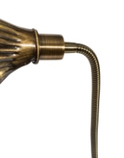 Vintage Polished Bronze Shell Shade Desk Lamp