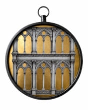 Set of 3 Metal-Framed Neoclassical Architecture Wall Art Prints