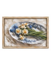 Farmhouse "Spring Daffodils" Still Life Framed Print w/ Glass